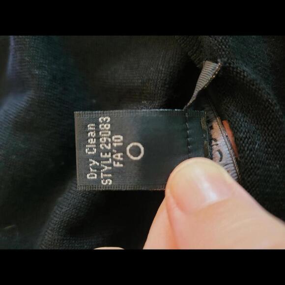 J Crew Collection small black merino wool fringe cardigan sweater. BEAUTIFUL! - Picture 4 of 4